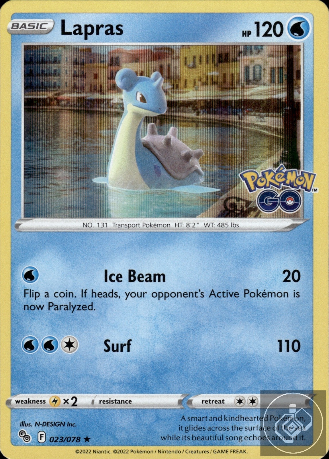 Lapras 023/078 Holo Rare Pokemon GO Pokemon