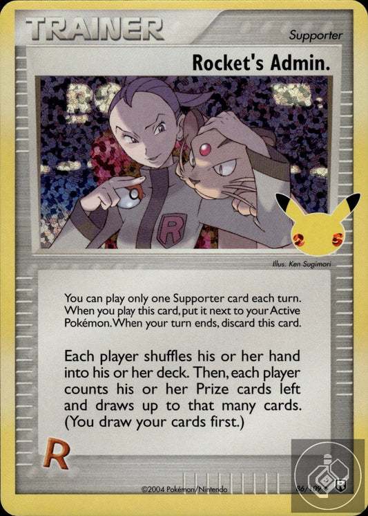 Rocket's Admin. 86/109 Celebrations: Classic Collection Pokemon