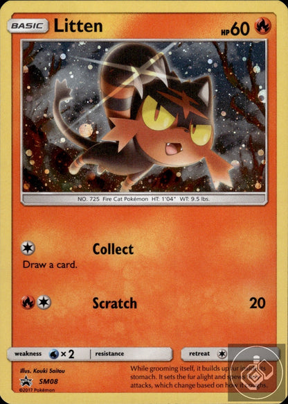Litten - SM08 Holo Promo Sun & Moon Promo Pokemon