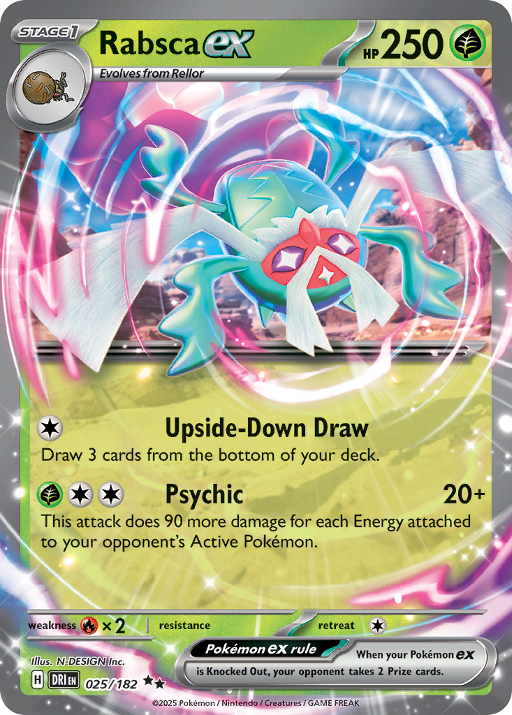 Rabsca ex 025/182 Double Rare Destined Rivals Pokemon