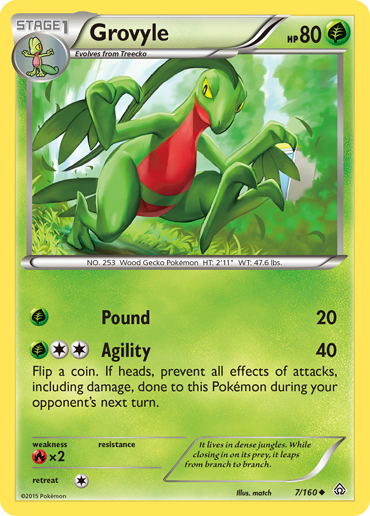 Grovyle 7/160 Uncommon Primal Clash Pokemon