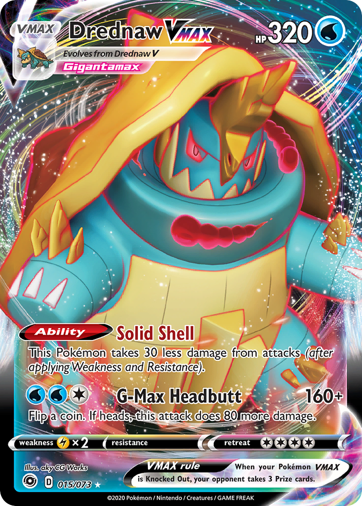 Drednaw VMAX 015/073 Holo VMAX Rare Champion's Path Pokemon