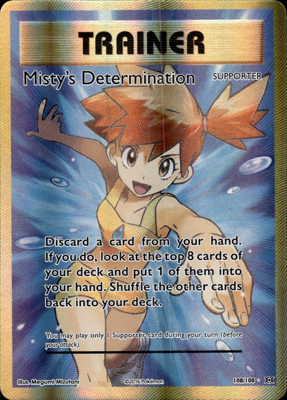 Misty's Determination 108/108 Ultra Rare Evolutions Pokemon