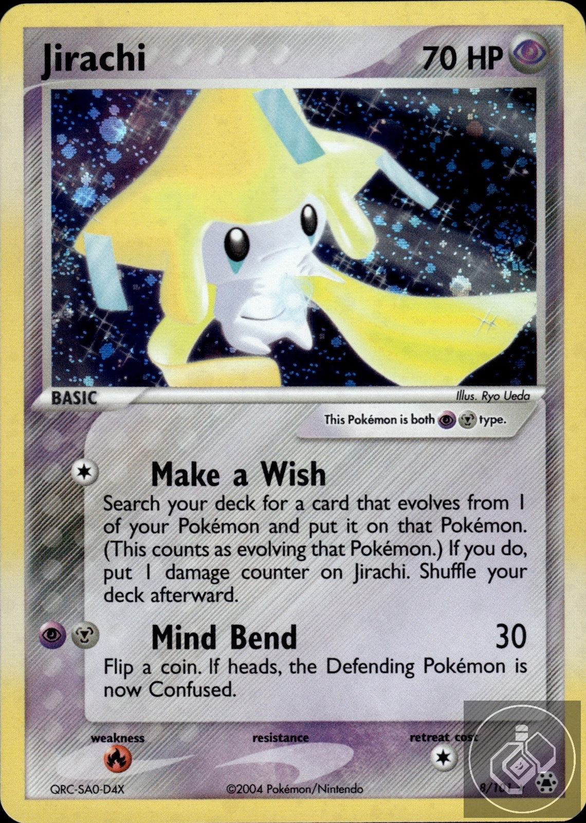 Jirachi 8/101 Holo Rare Hidden Legends Pokemon