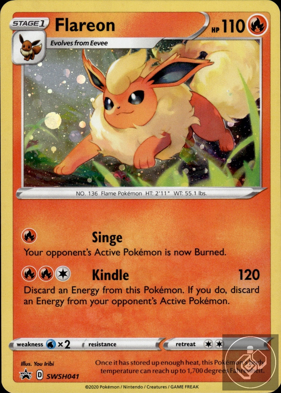 Flareon SWSH041 Holo Promo Sword & Shield Promo Pokemon Holo