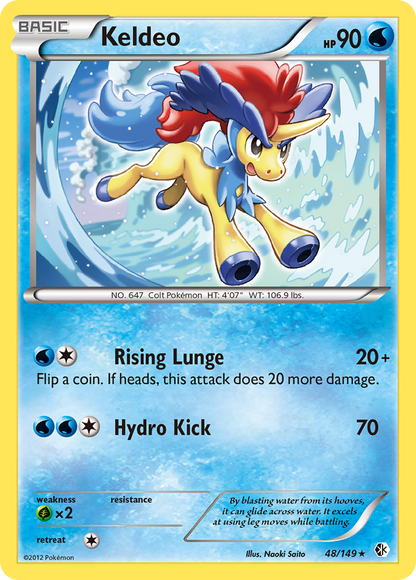 Keldeo 48/149 Rare Boundaries Crossed Pokemon