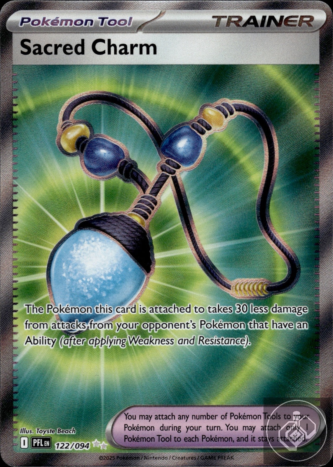 Sacred Charm 122/094 Ultra Rare Phantasmal Flames Pokemon