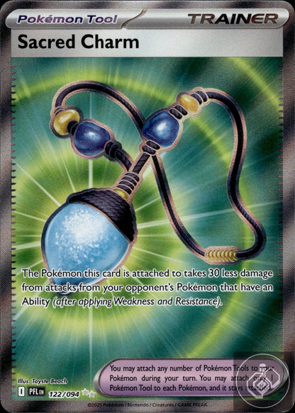 Sacred Charm 122/094 Ultra Rare Phantasmal Flames Pokemon