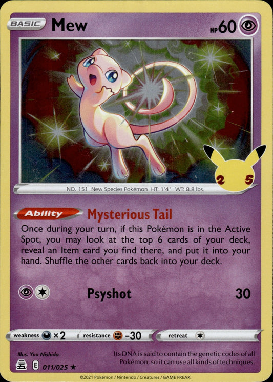 Mew 011/025 Holo Rare Celebrations Pokemon