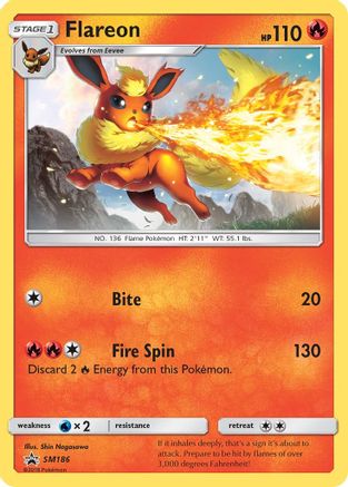 Flareon - (Let's Play, Eevee!) SM186 Promo Sun & Moon Promo Pokemon