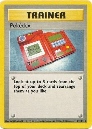 Pokedex 87/102 Uncommon Base Set Unlimited Pokemon