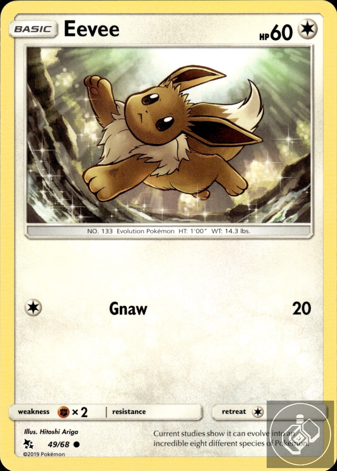 Eevee 49/68 Common Hidden Fates Pokemon