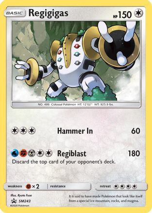 Regigigas - SM243 Holo Promo Sun & Moon Promo Pokemon Holo