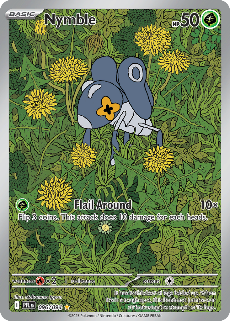Nymble 096/094 Illustration Rare Phantasmal Flames Pokemon
