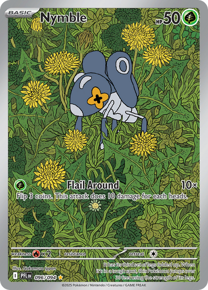 Nymble 096/094 Illustration Rare Phantasmal Flames Pokemon