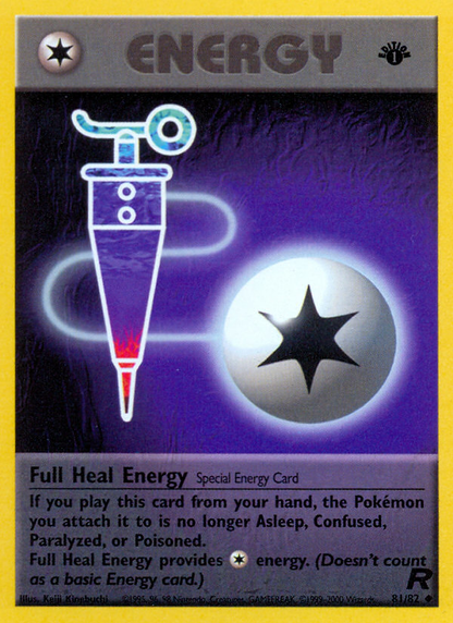 Full Heal Energy 81/82 Uncommon Team Rocket Pokemon 1st Edition