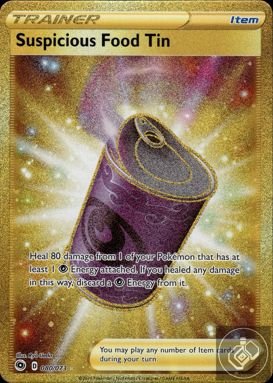 Suspicious Food Tin 080/073 Secret Rare Champion's Path Pokemon