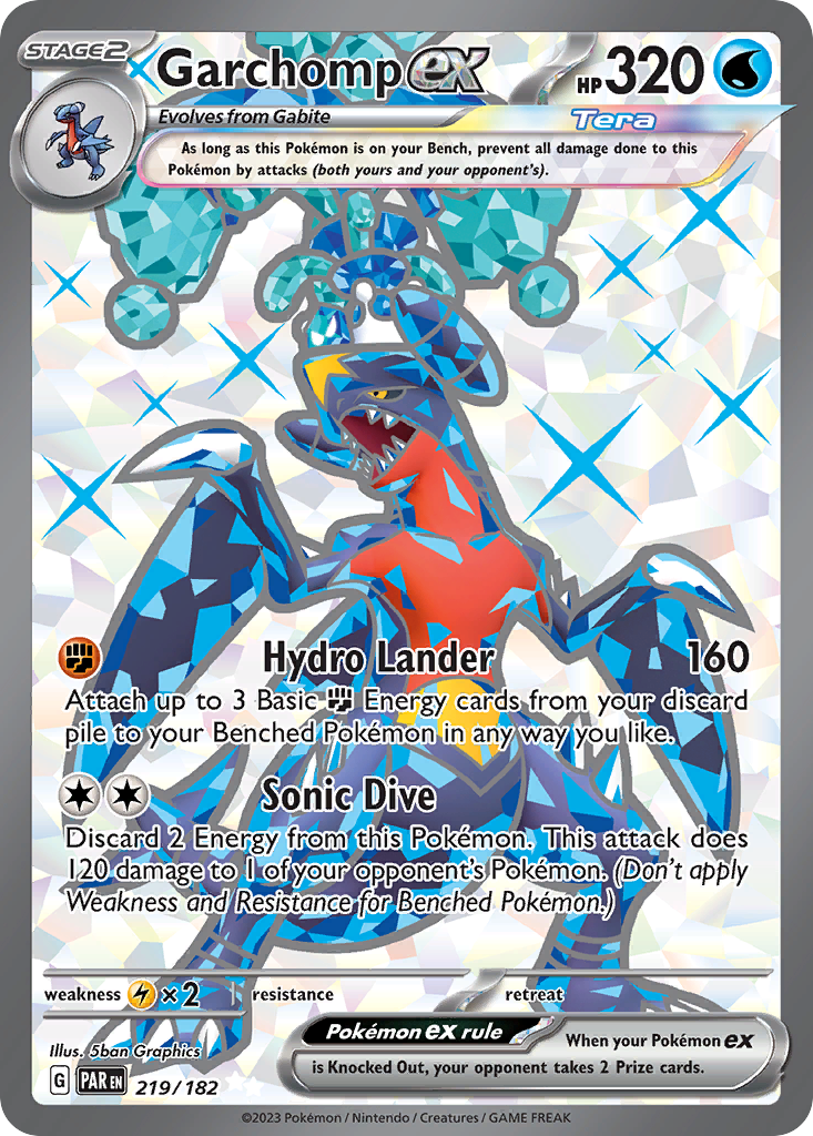 Garchomp ex 219/182 Ultra Rare Paradox Rift Pokemon