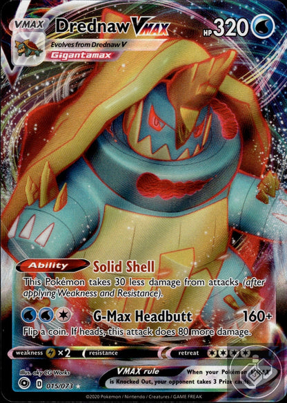Drednaw VMAX 015/073 Holo VMAX Rare Champion's Path Pokemon