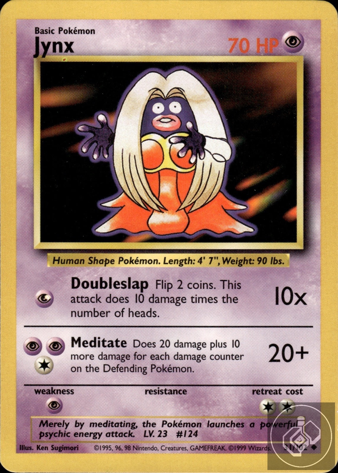 Jynx 31/102 Uncommon Base Set Unlimited Pokemon