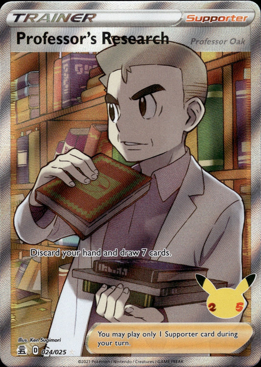 Professor's Research (Professor Oak) 024/025 Ultra Rare Celebrations Pokemon