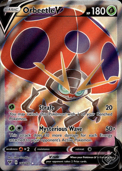 Orbeetle V 166/185 Ultra Rare Vivid Voltage Pokemon