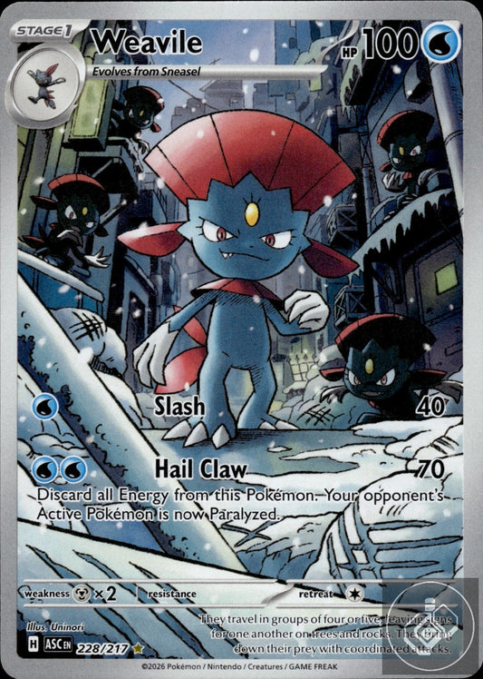 Weavile 228/217 Illustration Rare Ascended Heroes Pokemon
