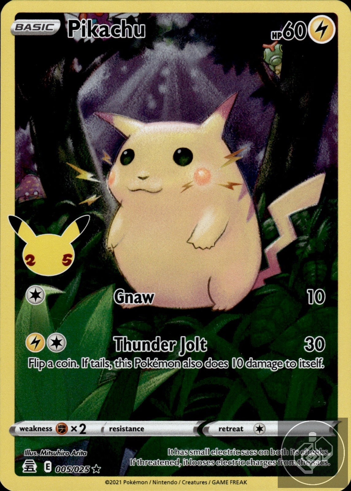 Pikachu 005/025 Holo Rare Celebrations Pokemon