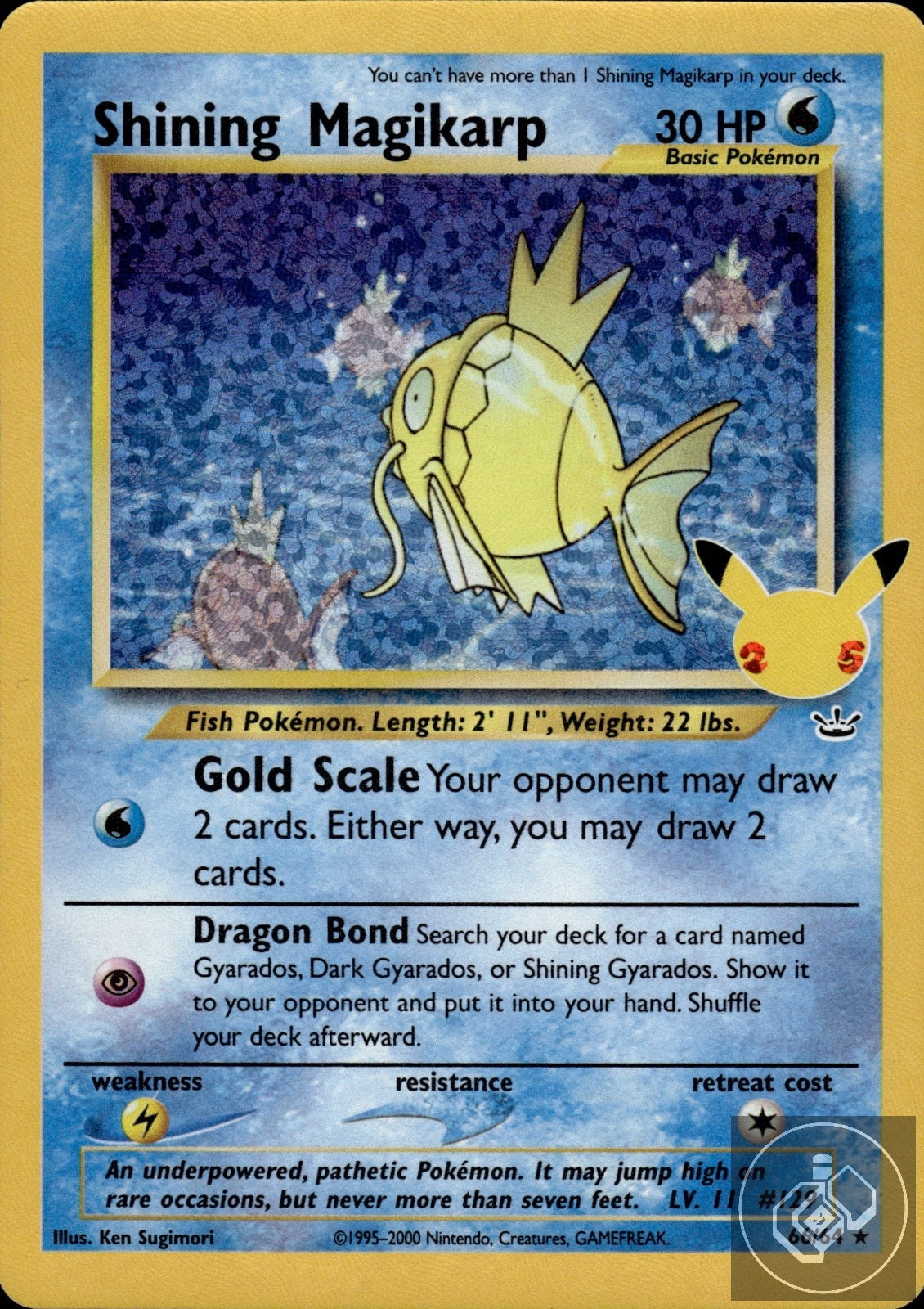 Shining Magikarp 66/64 Celebrations: Classic Collection Pokemon