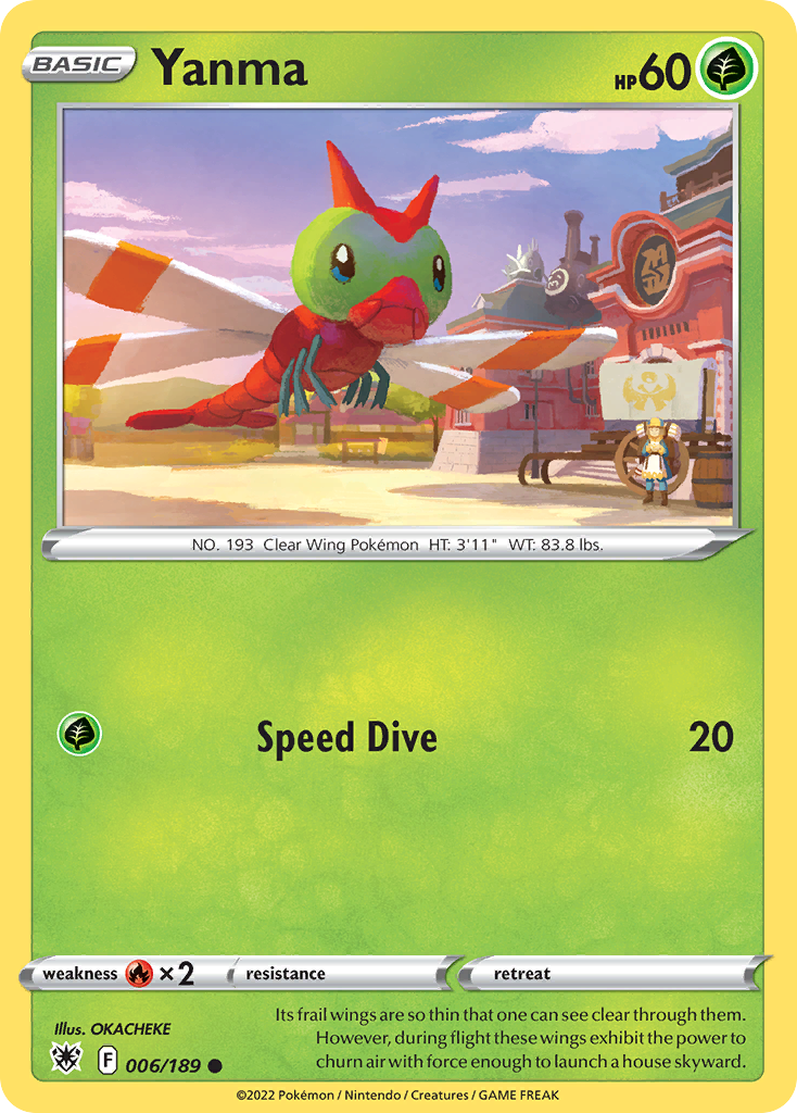 Yanma 006/189 Common Astral Radiance Pokemon Reverse Holo