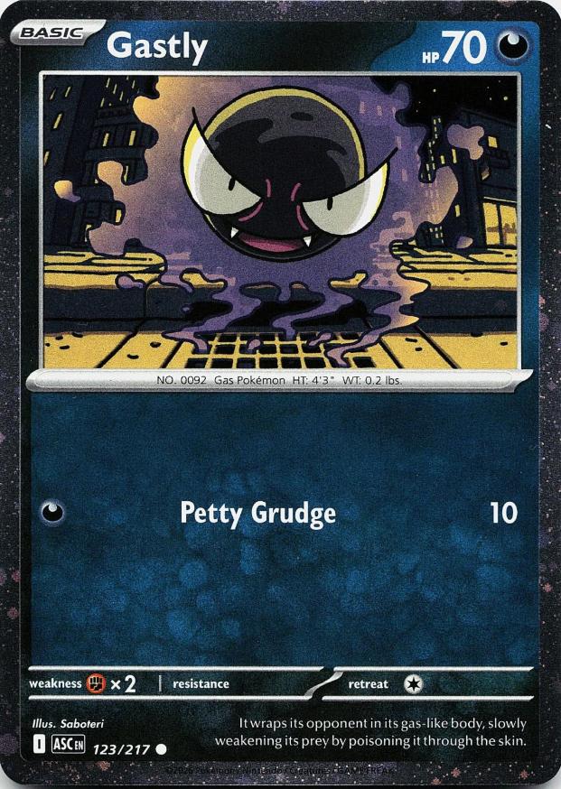 Gastly (Cosmos Holo) 123/217 Holo Common Miscellaneous Cards & Products Pokemon