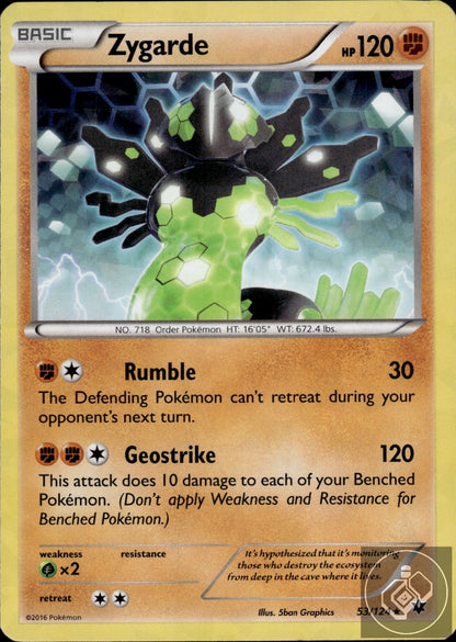 Zygarde 53/124 Rare Fates Collide Pokemon