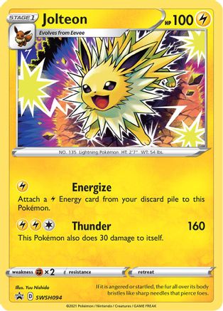 Jolteon SWSH094 Holo Promo Sword & Shield Promo Pokemon