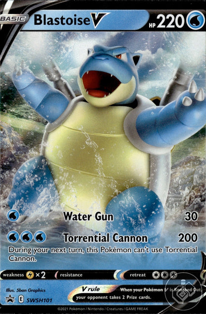 Blastoise V SWSH101 Holo Promo Sword & Shield Promo Pokemon