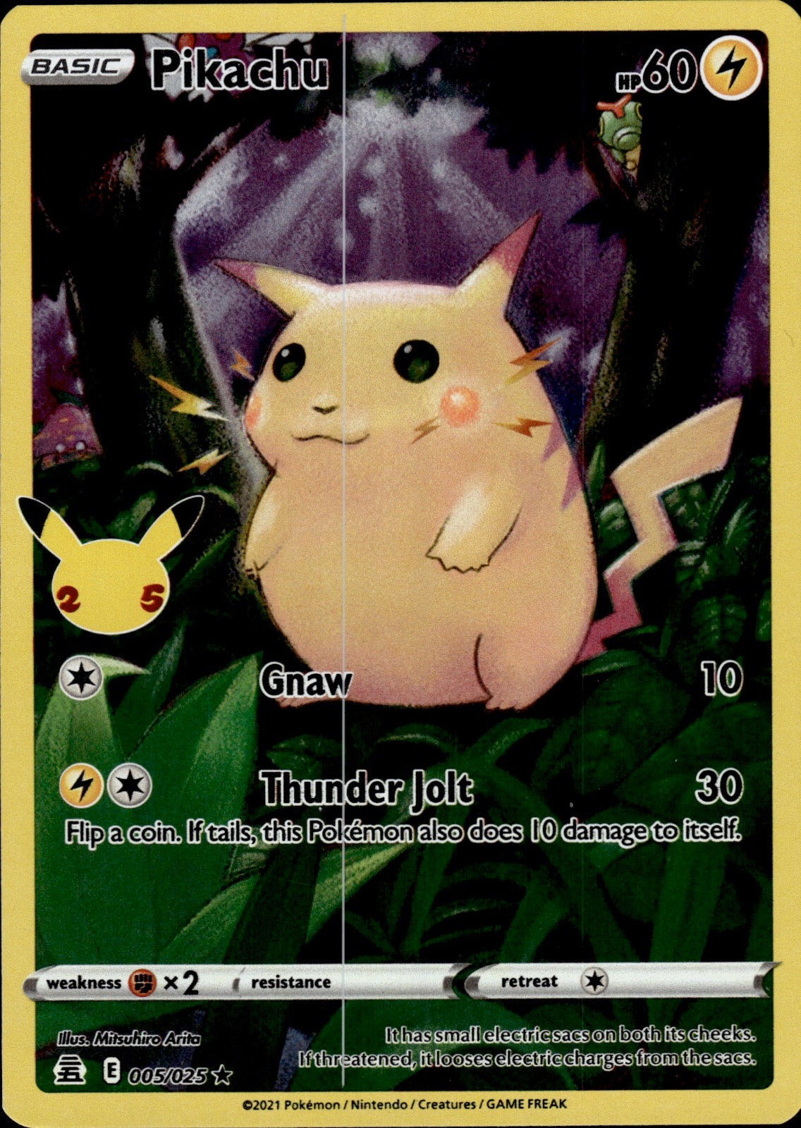 Pikachu 005/025 Holo Rare Celebrations Pokemon