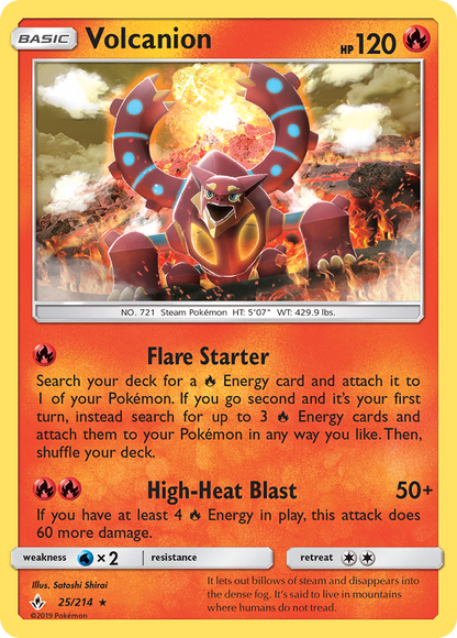 Volcanion 25/214 Holo Rare Unbroken Bonds Pokemon