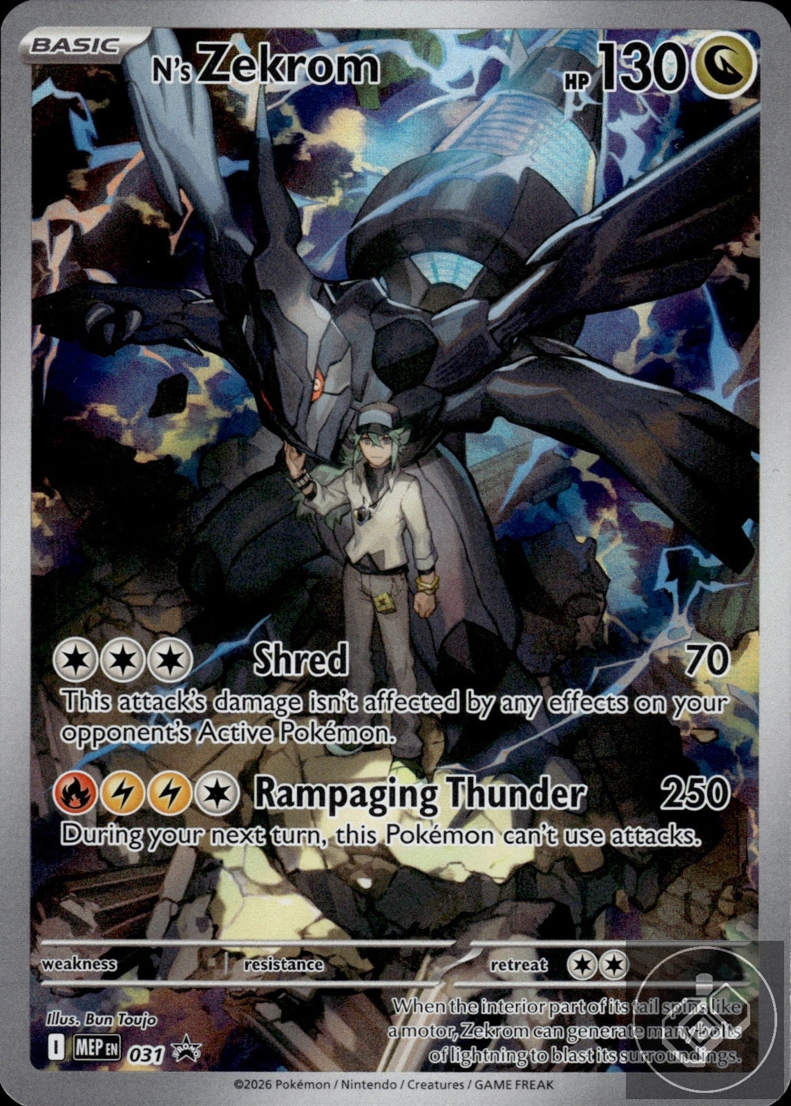 N's Zekrom 031 Holo Promo ME: Mega Evolution Promo Pokemon