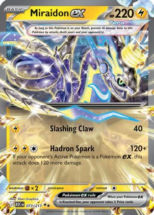 Miraidon ex 073/217 Double Rare Ascended Heroes Pokemon