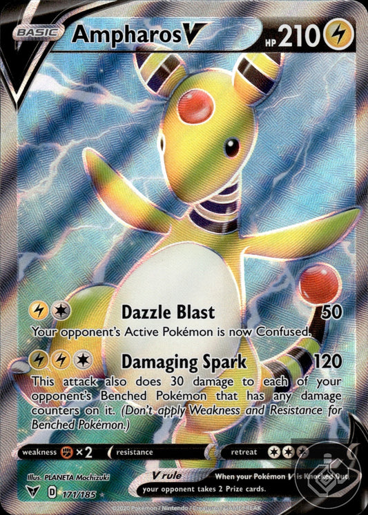Ampharos V 171/185 Ultra Rare Vivid Voltage Pokemon