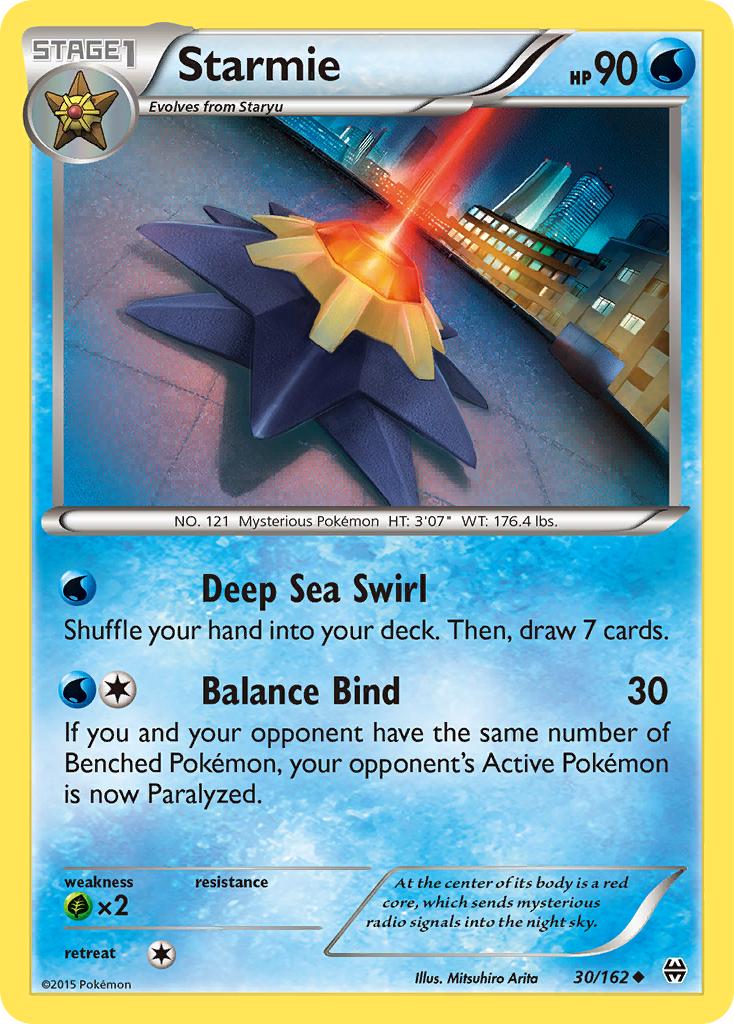Starmie 30/162 Uncommon BREAKthrough Pokemon Reverse Holo