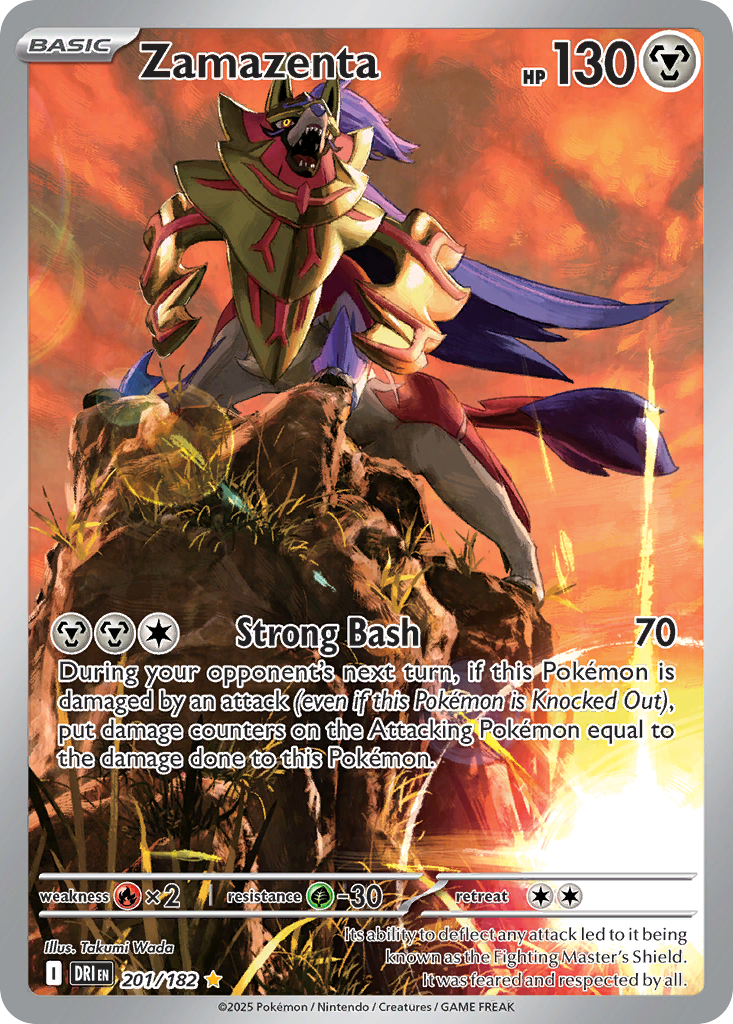 Zamazenta 201/182 Illustration Rare Destined Rivals Pokemon