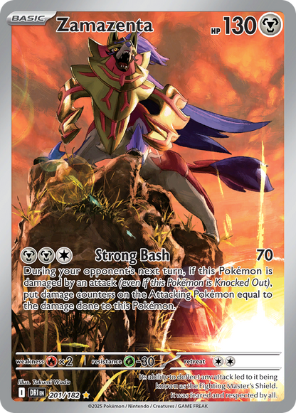 Zamazenta 201/182 Illustration Rare Destined Rivals Pokemon