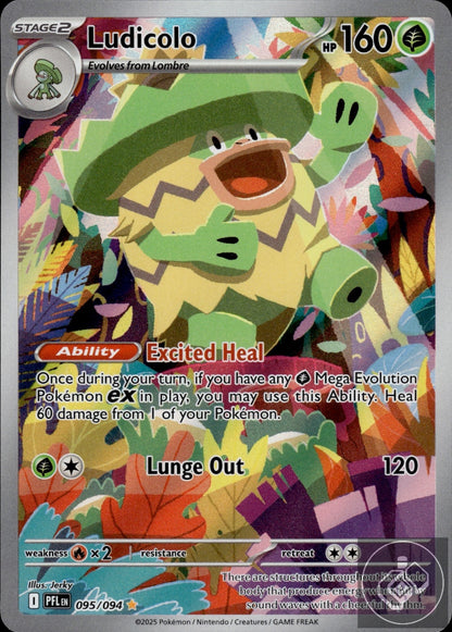 Ludicolo 095/094 Illustration Rare Phantasmal Flames Pokemon