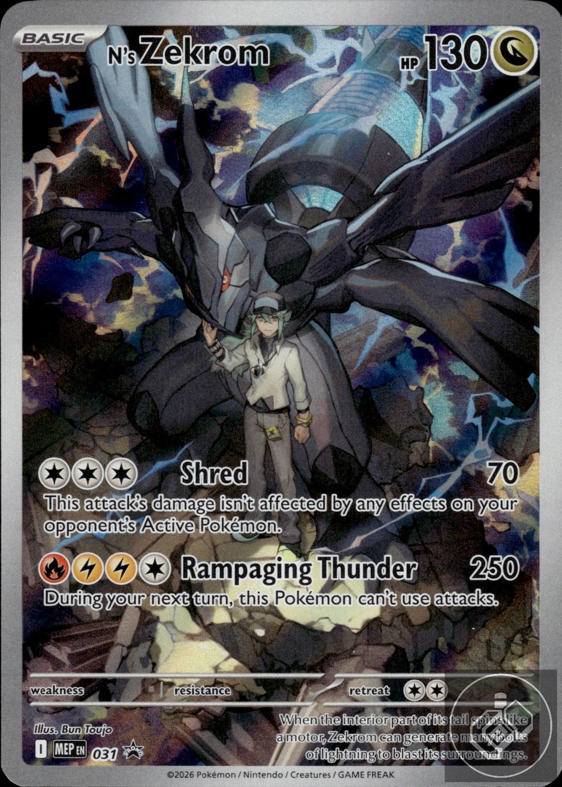 N's Zekrom 031 Holo Promo ME: Mega Evolution Promo Pokemon