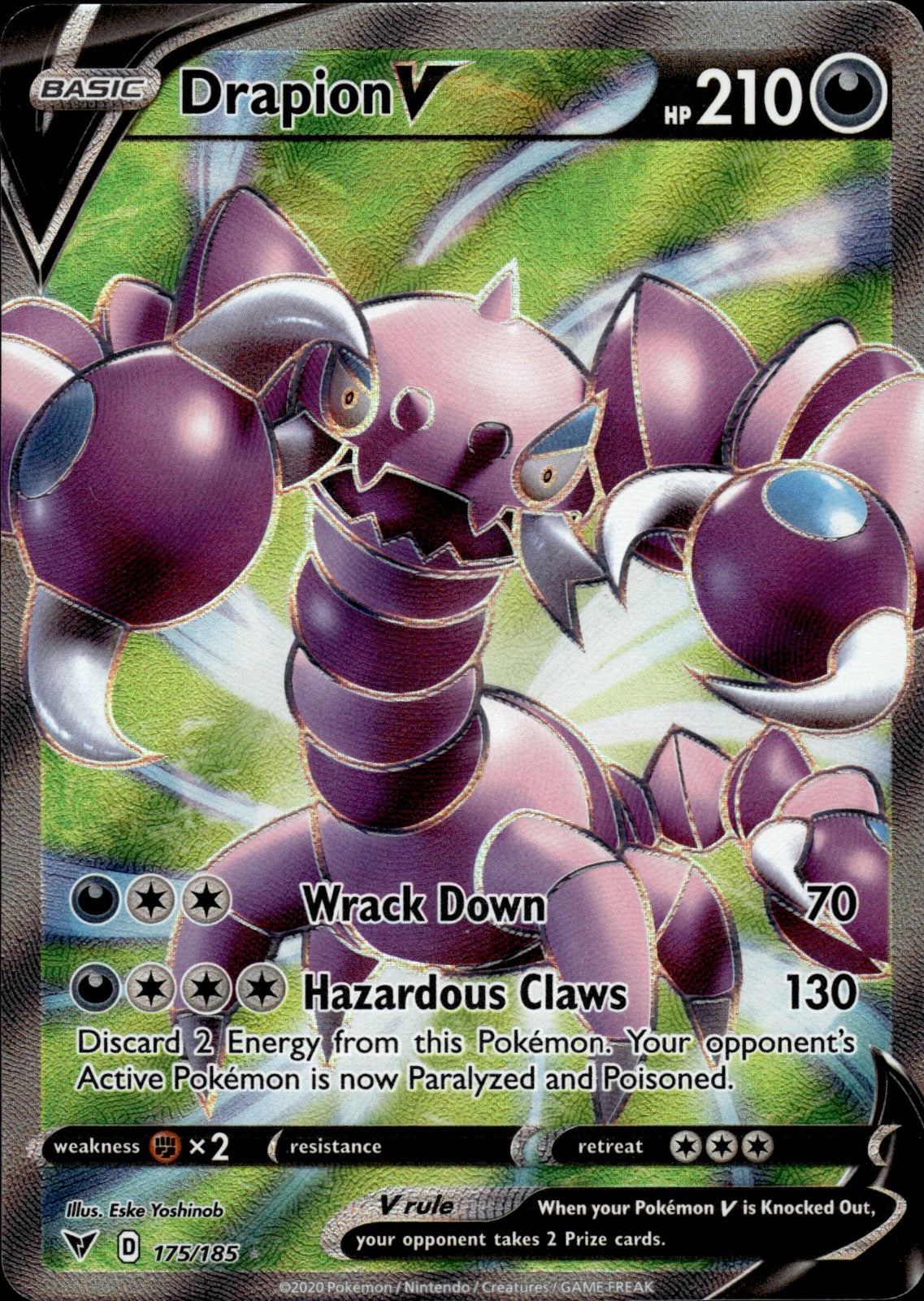 Drapion V 175/185 Ultra Rare Vivid Voltage Pokemon