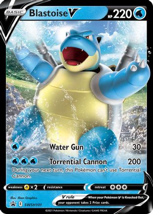 Blastoise V SWSH101 Holo Promo Sword & Shield Promo Pokemon