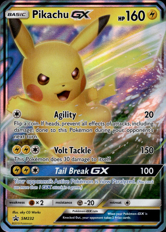 Pikachu GX - SM232 Holo Promo Sun & Moon Promo Pokemon