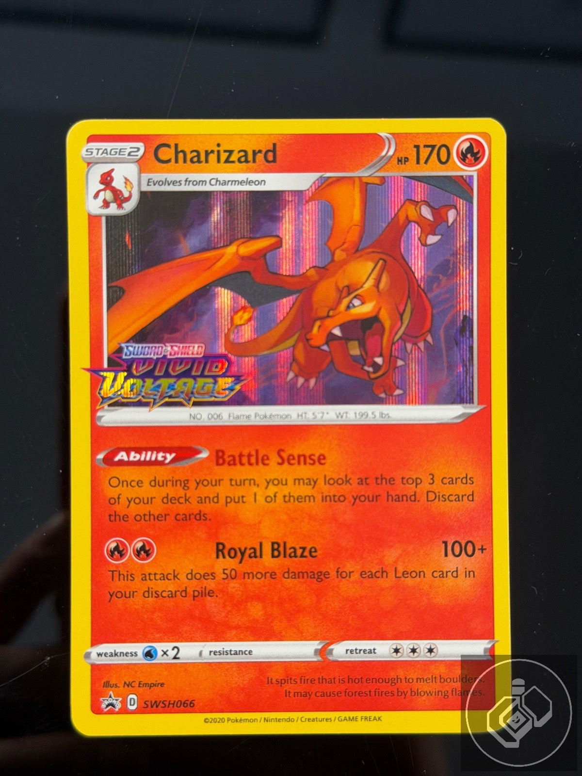 Charizard (Prerelease) SWSH066 Holo Promo Sword & Shield Promo Pokemon