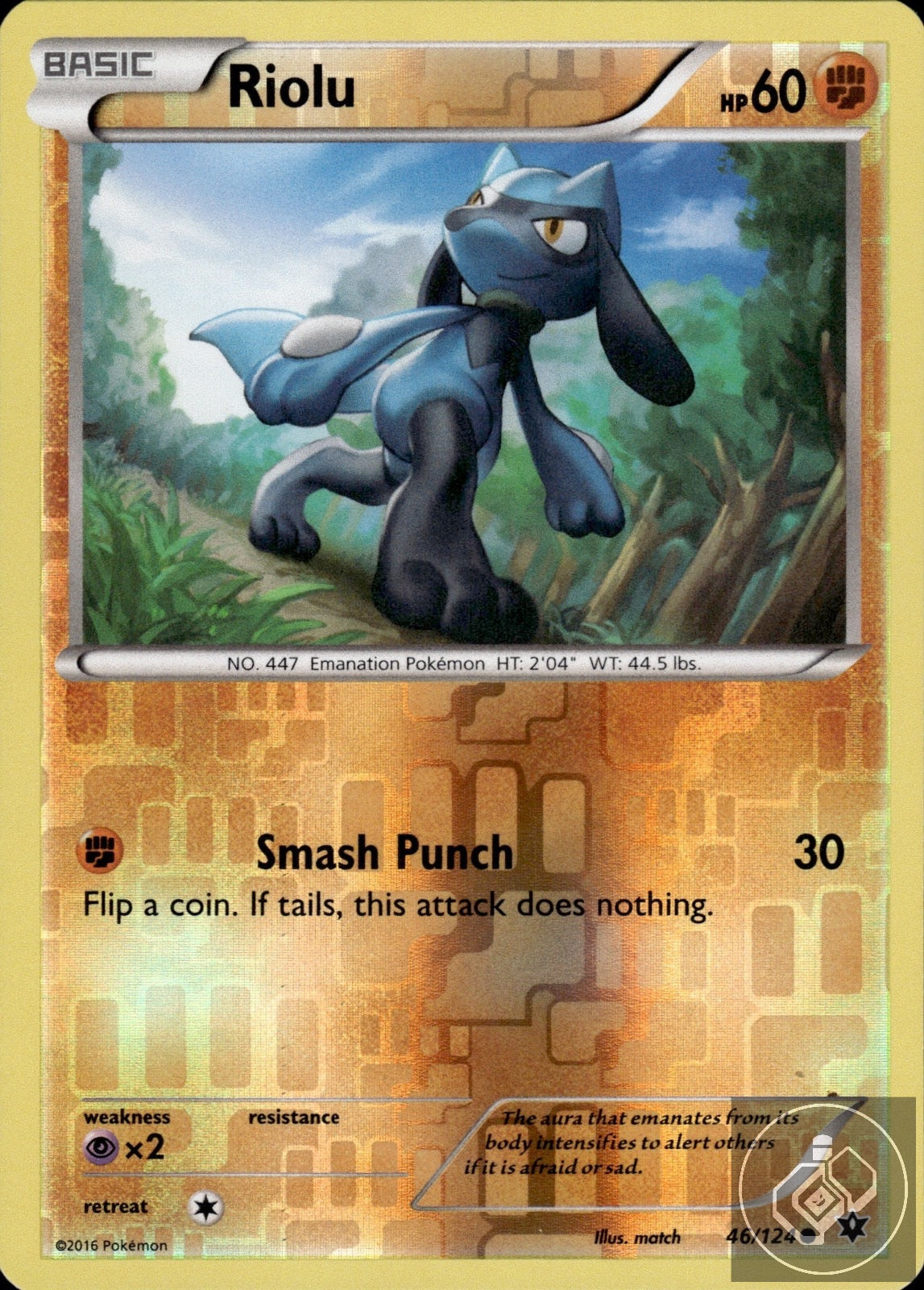 Riolu 46/124 Common Fates Collide Pokemon Reverse Holo