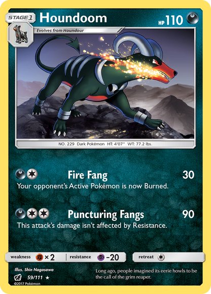 Houndoom 59/111 Rare Crimson Invasion Pokemon
